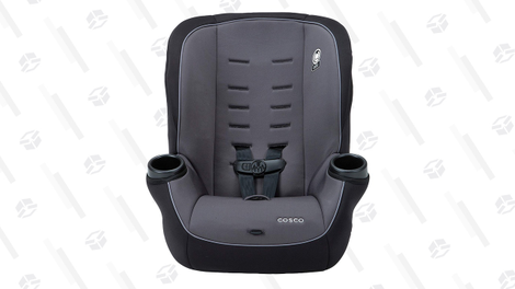 The Cosco Scenera only weighs 11 pounds, is cerfitied for airplanes, and is easy to clean. It can also hold kids up to 50 pounds.